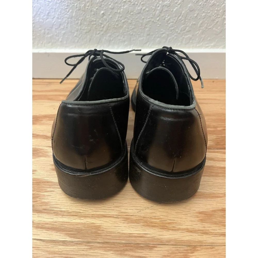 Mens Gucci Italy Black Leather Cap Toe Derby Dress Shoes Oxfords Size 8.5 D